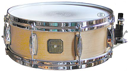 Picture and sound sample of a Gretsch snare drum - 5 x 14 maple