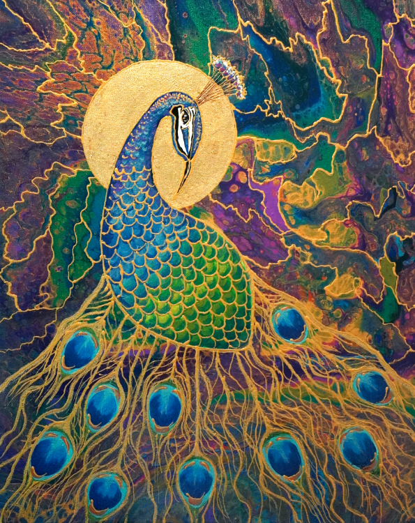 Peacock Moon II